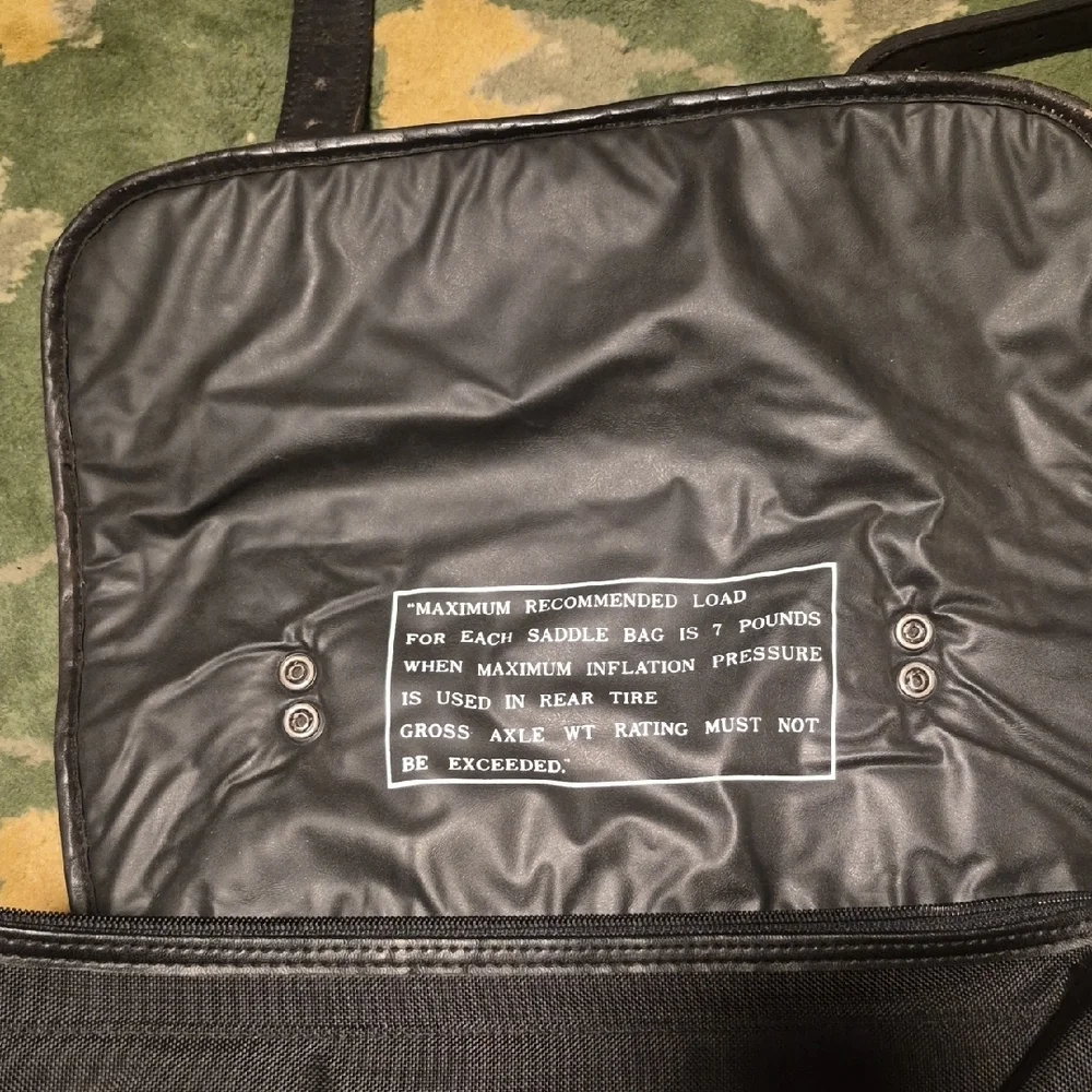 Harley-Davidson Black Canvas Messenger Bag with Leather Straps